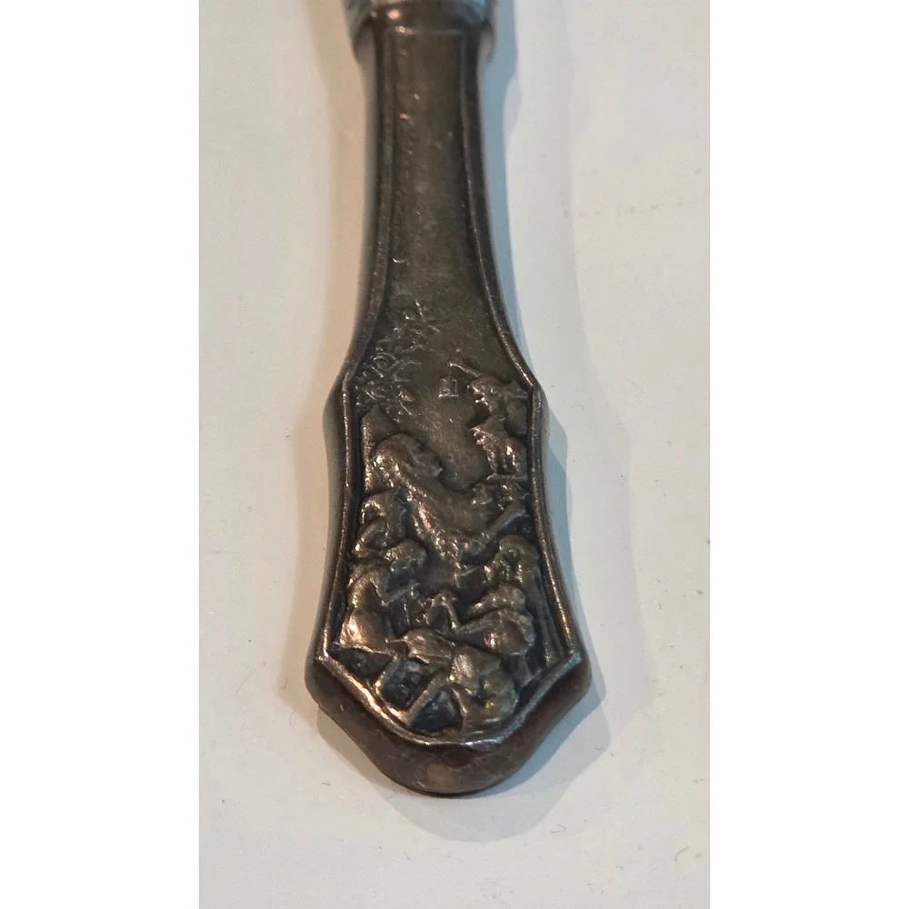 Vintage Berndorf Krupp Silver Plate Fairy Tale Childrens Cutlery 3pc Set Austria